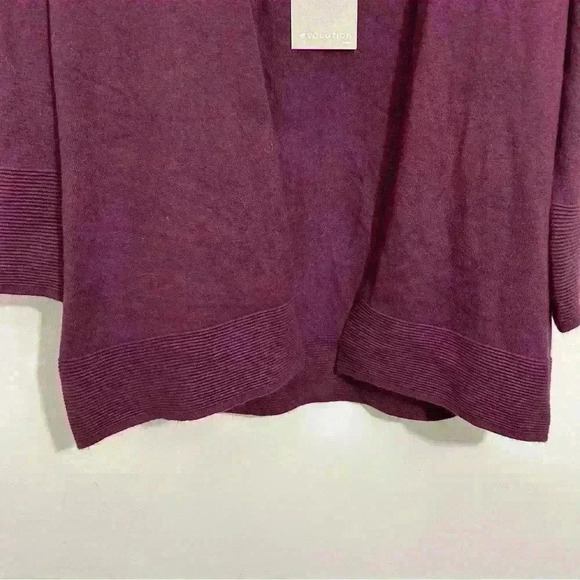 Evolution By Cyrus Myna Button Sleeve Cardigan Burgundy Red Size M - Picture 6 of 7
